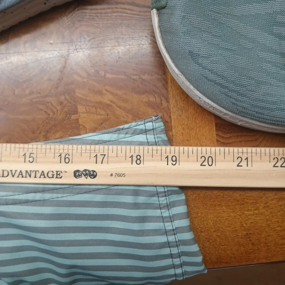 Toes on the Nose Mens Striped Board Shorts Grey Blue Size 36 Swim Trunks Pocket‎